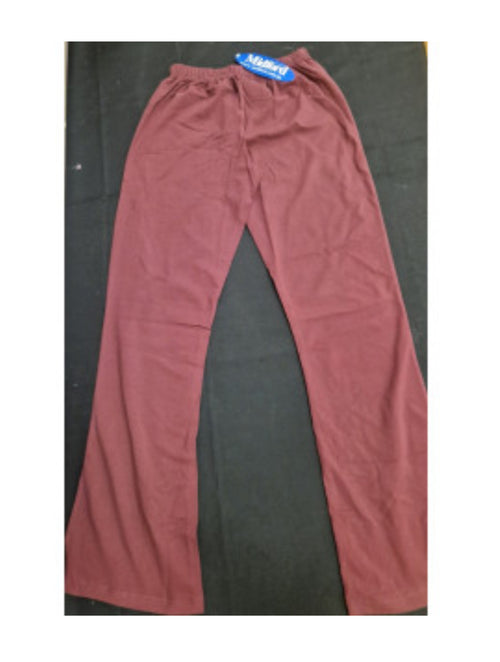 Flare Style Long Pants - Maroon