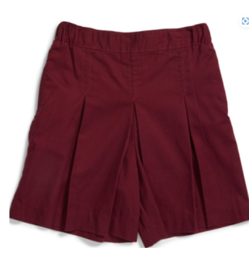 Girls Maroon Pleated Short SH