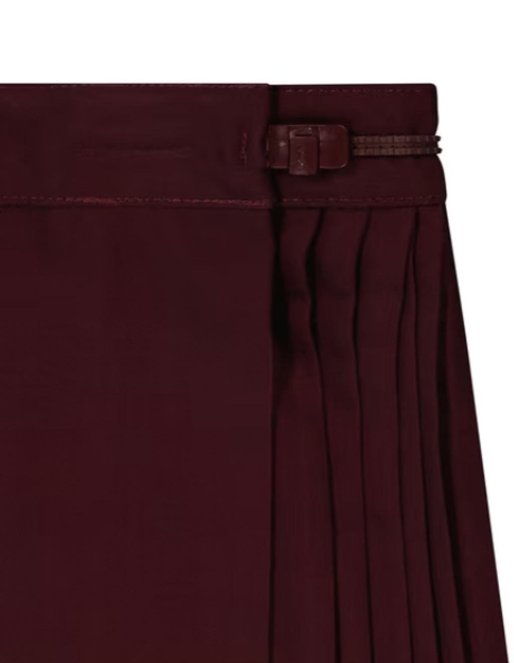 Maroon wrap-around pleated skirt SH
